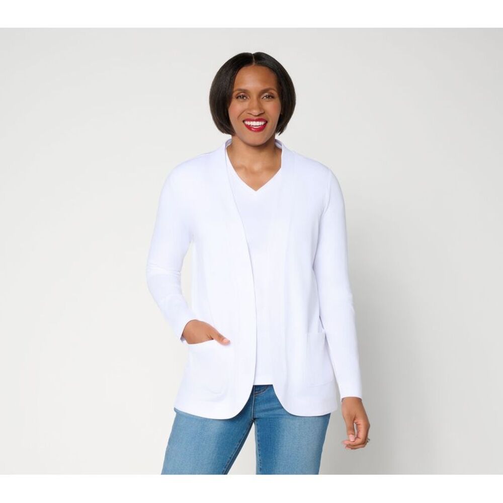 Denim & Co. Women's Top Plus Sz Sweater 2X Make Your Multi-colored A726355
